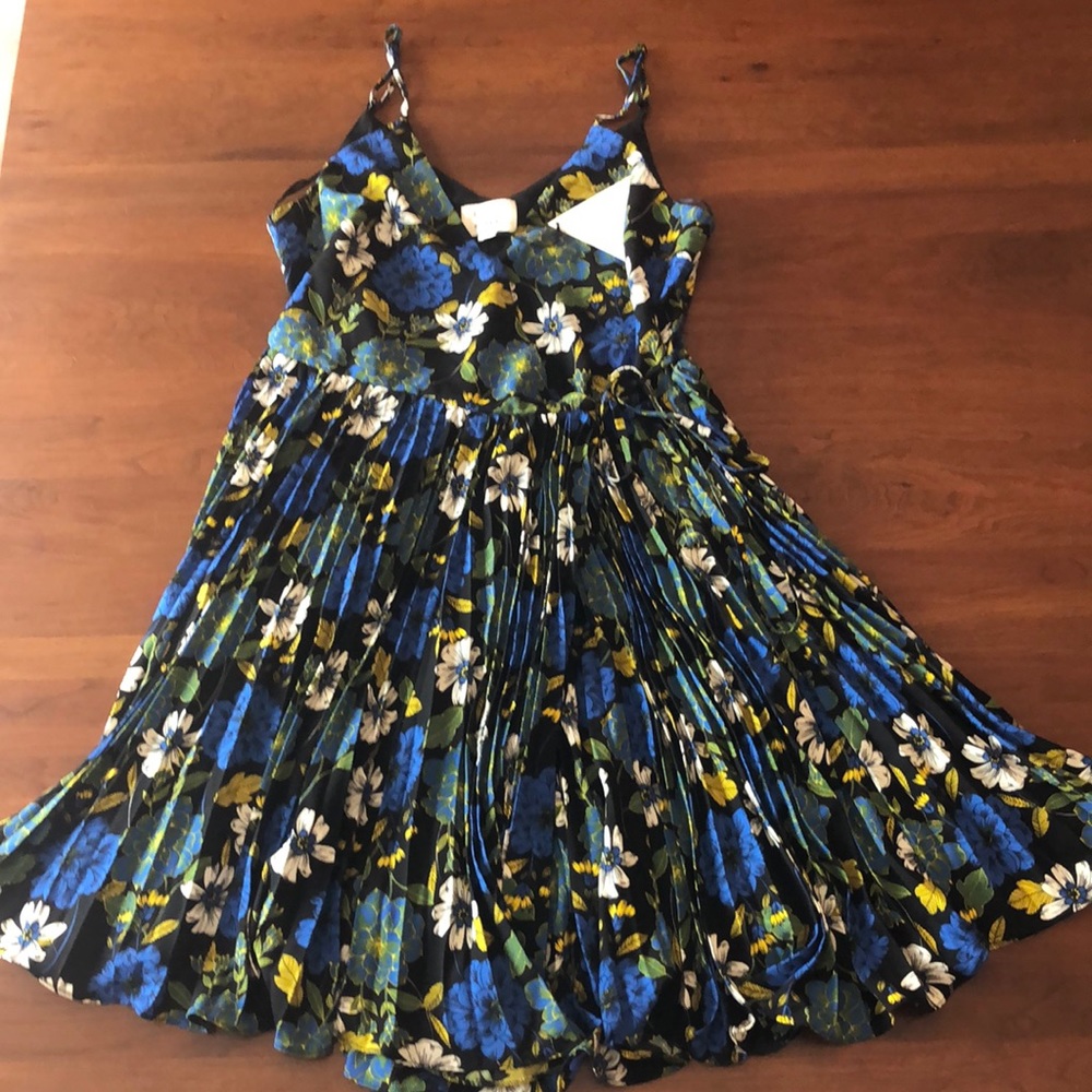 Spaghetti Strap Floral Wrap Dress